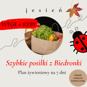 Gotowe plany żywieniowe szybkie posiłki z Biedronki na jesień wege+ryby